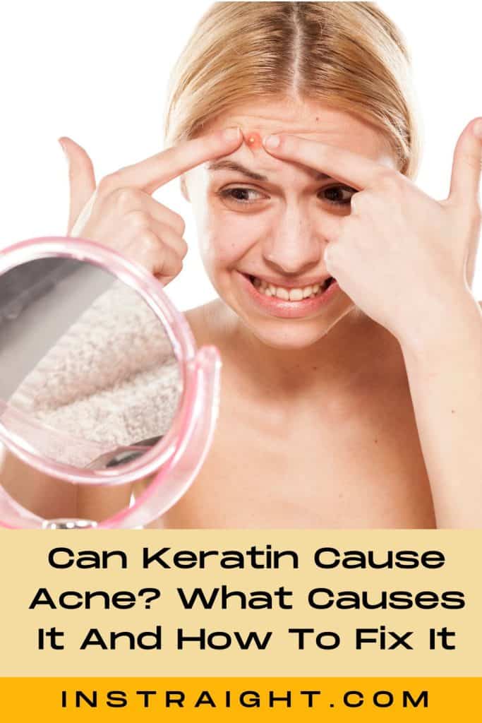 Acne on women's head